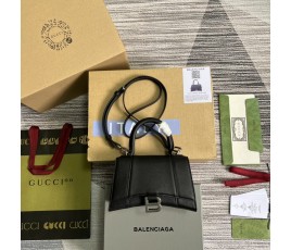 구찌 GUCCI  X 발렌시아가 아워글래스 미니 탑 핸들백