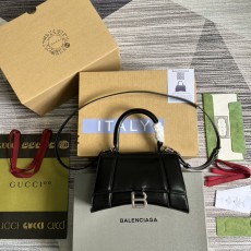 구찌 GUCCI  X 발렌시아가 아워글래스 스몰 탑 핸들백