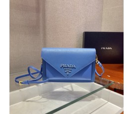 프라다 PRADA 모노크롬 사피아노 레더 미니 숄더 백